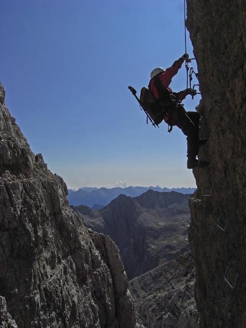 Latemart&uuml;rme-Klettersteig: Schl&uuml;sselstelle