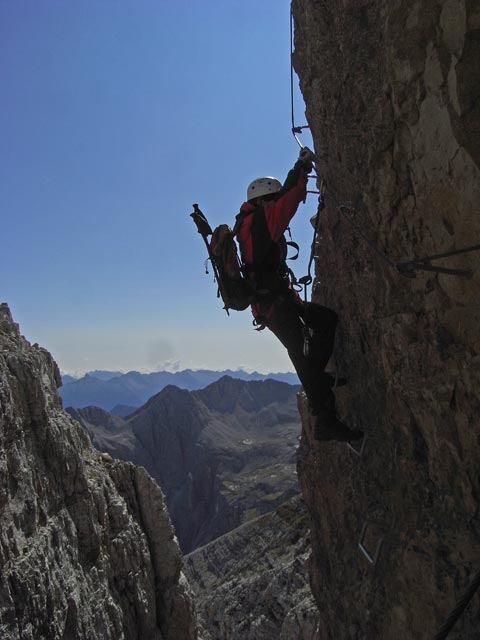 Latemart&uuml;rme-Klettersteig: Schl&uuml;sselstelle
