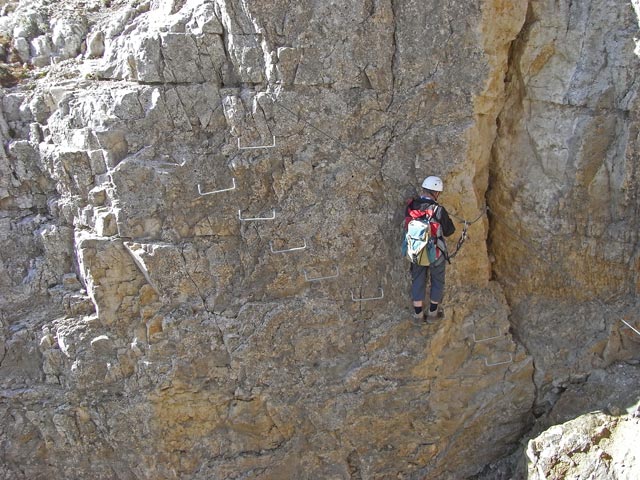 Latemart&uuml;rme-Klettersteig: Schl&uuml;sselstelle