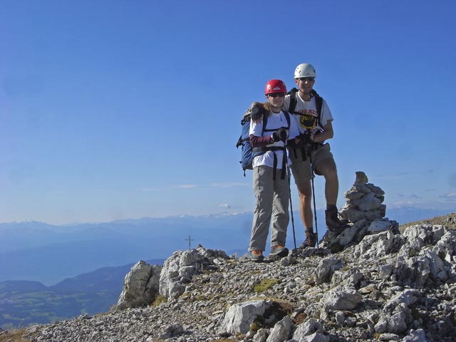 Daniela und ich auf der Latemarspitze, 2.791 m