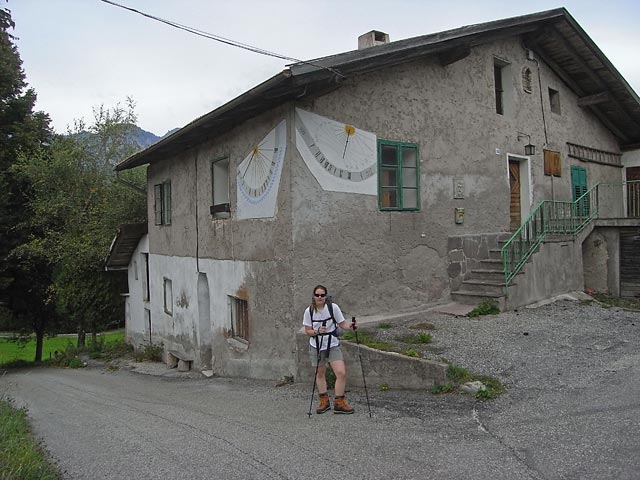 Daniela zwischen Fennberg-Klettersteig und Maria im Schnee