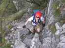 Fennberg-Klettersteig: Daniela im Einstieg