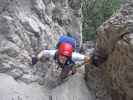 Fennberg-Klettersteig: Daniela nach der Schlüsselstelle