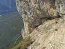 Fennberg-Klettersteig: Daniela vor dem Steigbuch