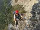 Fennberg-Klettersteig: Daniela nach dem Steigbuch