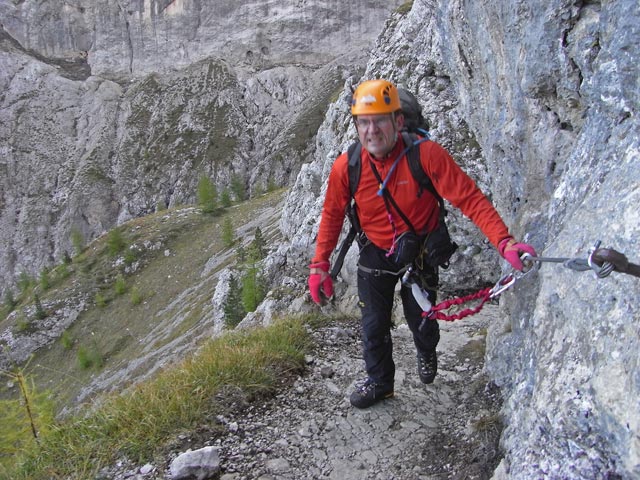 Via Ferrata Franco Gadotti: Axel zwischen Einstieg und Sas Aut