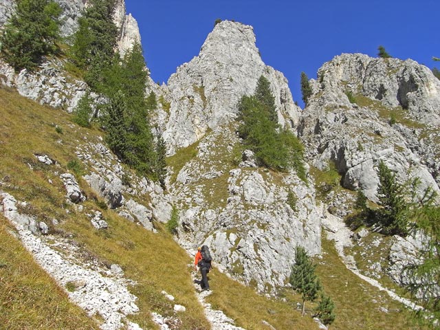 Via Ferrata Franco Gadotti: Axel zwischen Einstieg und Sas Aut