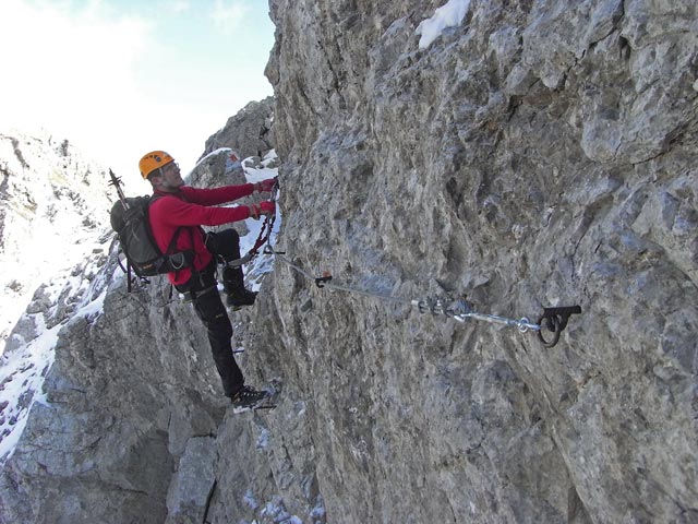 Via Ferrata Bepi Zac: Axel zwischen Gran Laste und Cima de Campagnacia