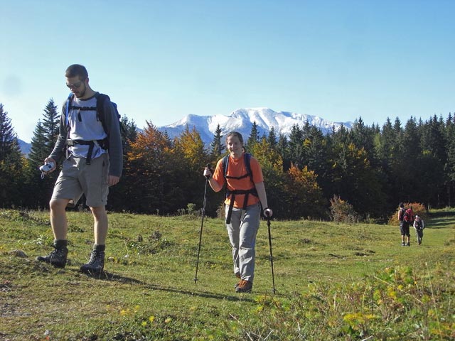 Norbert, Daniela, Gudrun und Christoph auf der Bürgeralpe