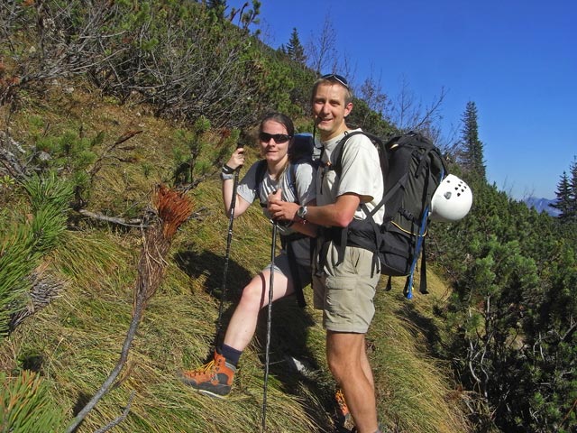 Daniela und ich auf Weg 648 zwischen Lackenboden und Jahrlingboden (18. Okt.)