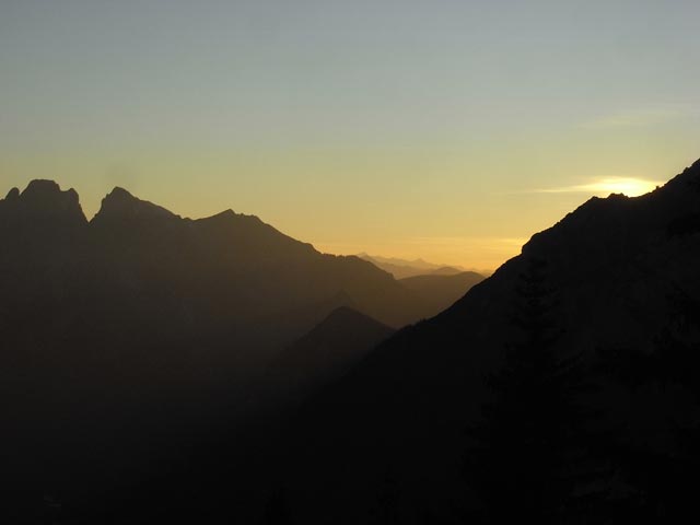 Sonnenuntergang über dem Gesäuse (18. Okt.)