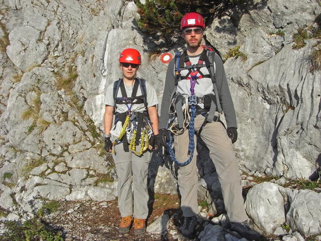 Teufelsteig: Daniela und Norbert beim Einstieg (19. Okt.)