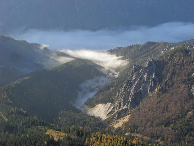 Weißenbachgraben vom Teufelsteig aus (19. Okt.)