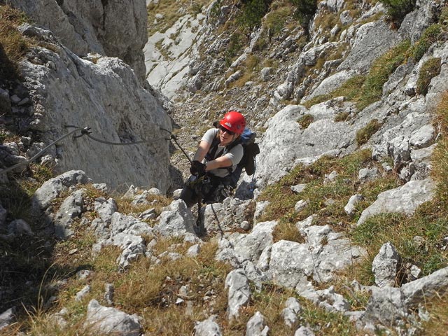 Teufelsteig: Daniela auf der Kasperlschaukel (19. Okt.)