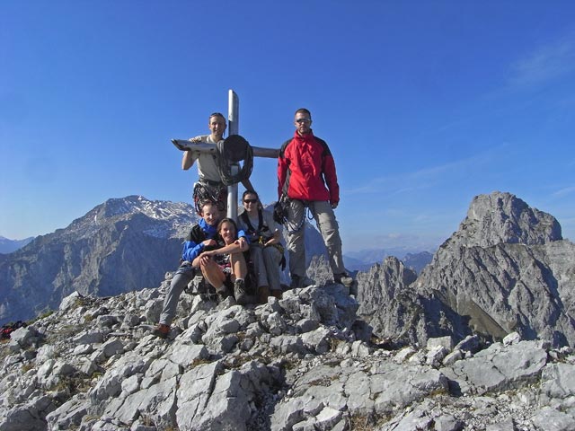 Christoph, ich, Gudrun, Daniela und Norbert auf der Tieflimauer, 1.820 m (19. Okt.)