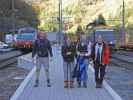 Norbert, Daniela, Christoph und Gudrun im Bahnhof Hieflau (18. Okt.)