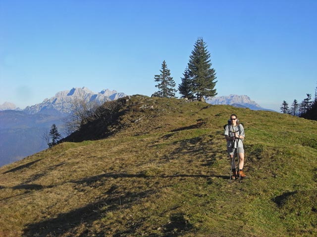 Daniela zwischen Kaiserniederalm und Kaiserhochalm (25. Okt.)