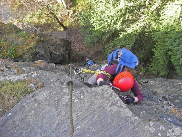 Irene und Daniela in der Einstiegswand