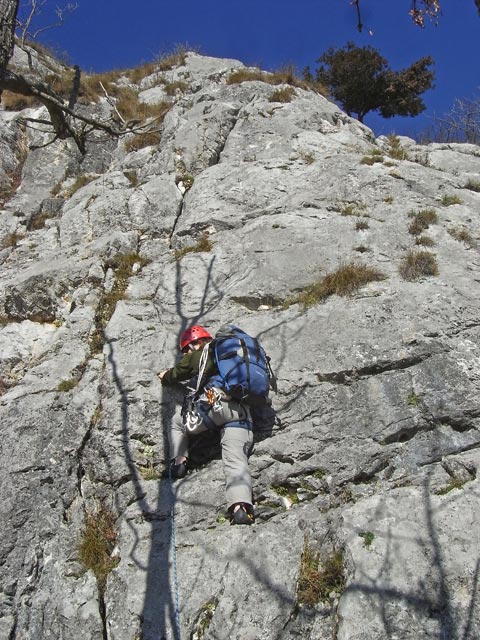 Postlerweg: Daniela in der 6. Seill&auml;nge