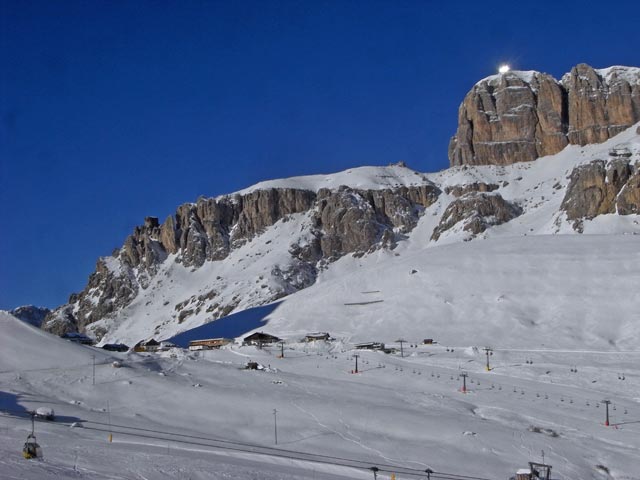 Pordoijoch vom Sessellift Leuo aus (8. Dez.)