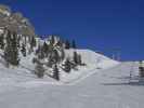 Bergstation des Sessellifts Le Pale (8. Dez.)