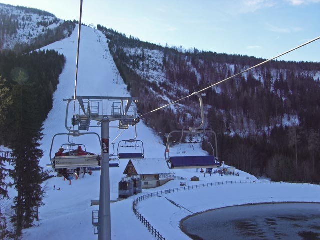 Kleine &Ouml;tscherpiste von der Vierersesselbahn Eibenkogl aus