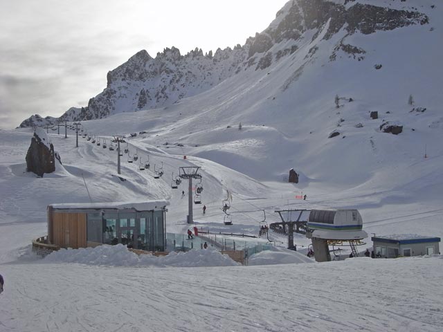 Talstation des Sessellifts Sass de la Vegla (22. Dez.)