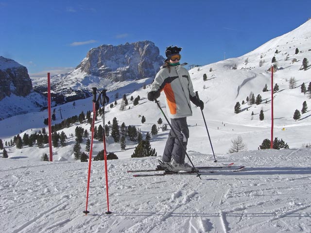 Daniela bei der Bergstation der Umlaufbahn Frara (23. Dez.)