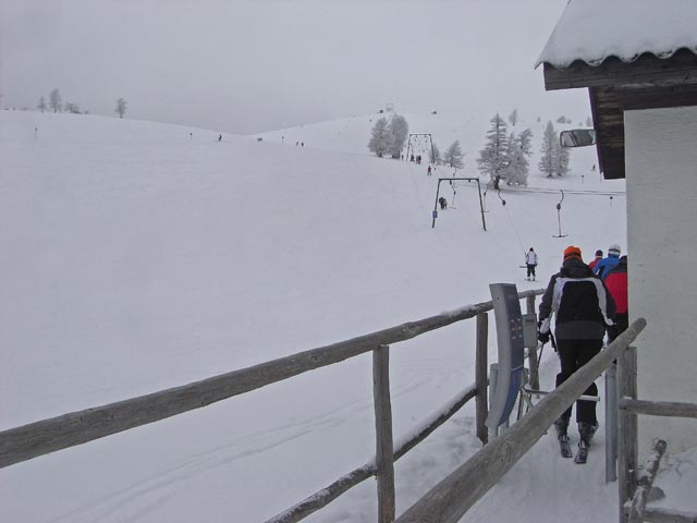 Talstation des Paradieslifts, 1.650 m (27. Dez.)