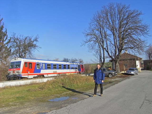Ich beim Bahnhof Sulz Museumsdorf (25. Dez.)