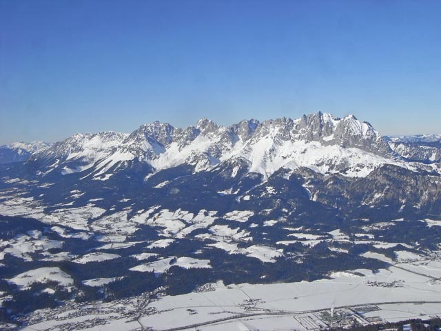 Kaisergebirge vom Kitzbüheler Horn aus (11. Jän.)