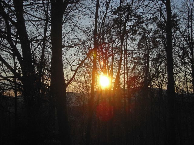 Sonnenuntergang bei der Hilmwarte (20. M&auml;rz)