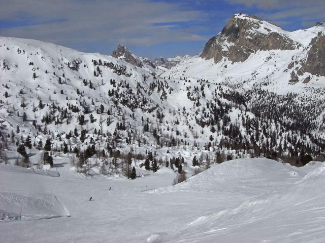 Abfahrt des Sessellifts 5 Torri (22. M&auml;rz)