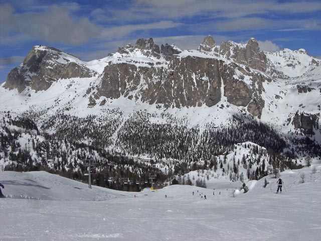 Abfahrt des Sessellifts 5 Torri (22. M&auml;rz)