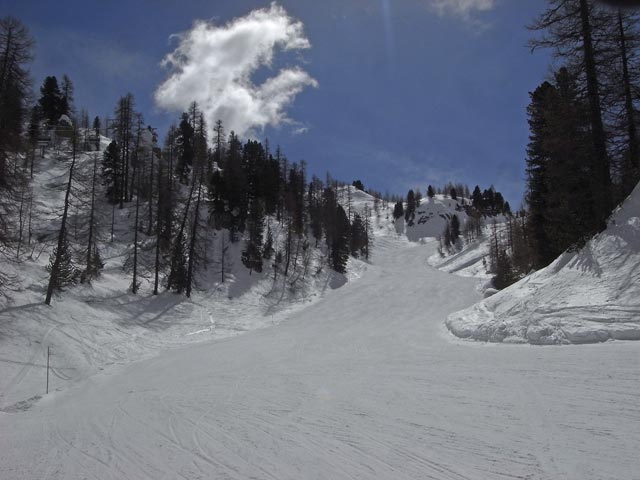 Abfahrt des Sessellifts 5 Torri (22. M&auml;rz)