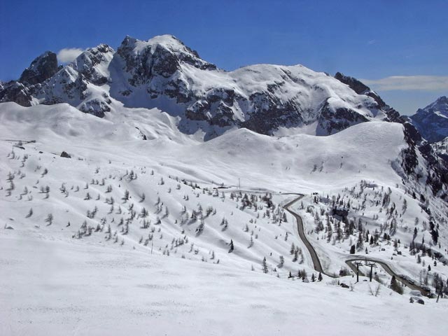 Abfahrt des Sessellifts Fedar&egrave;/Forc.Nuvolau (22. M&auml;rz)