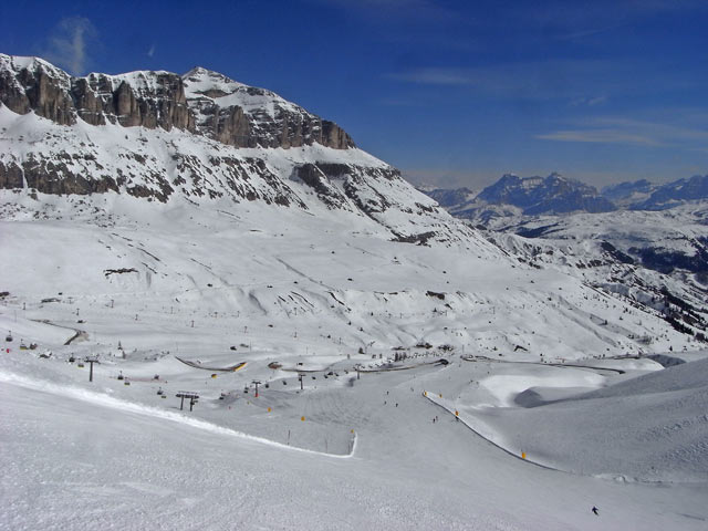 Abfahrt des Sessellifts Lezuo (23. M&auml;rz)