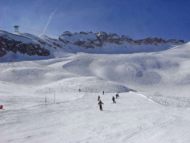 Abfahrt der Seilbahn Banc-Serauta II Tr. (23. M&auml;rz)