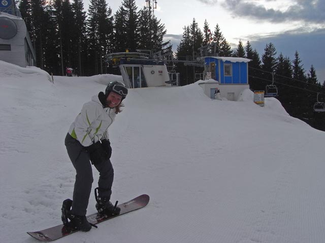 Doris bei der Bergstation