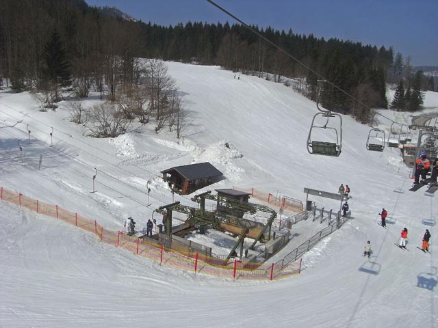 Talstation der Schlepplifte Fuchswald von der Doppelsesselbahn Gro&szlig;er &Ouml;tscher aus