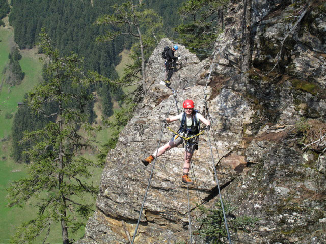 Daniela auf der zweiten Seilbrücke