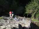 Daniela und Michael in der Bunkerwand