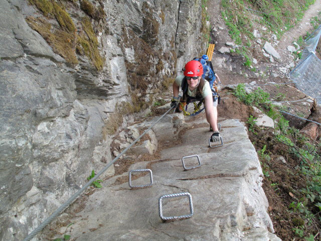 Daniela auf der Einstiegsrampe