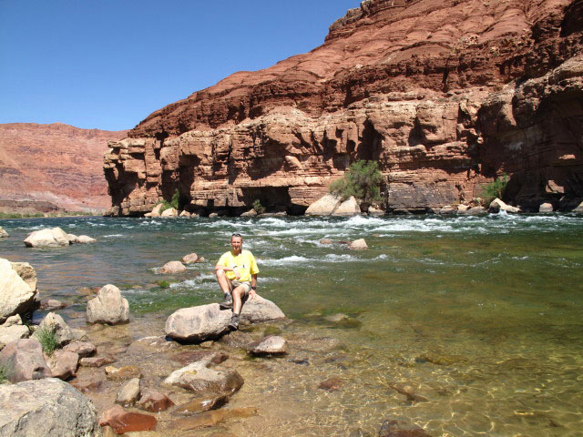 Ich im Colorado River (8. Mai)