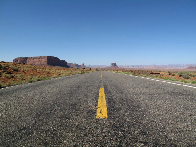 US 163 im Monument Valley (9. Mai)