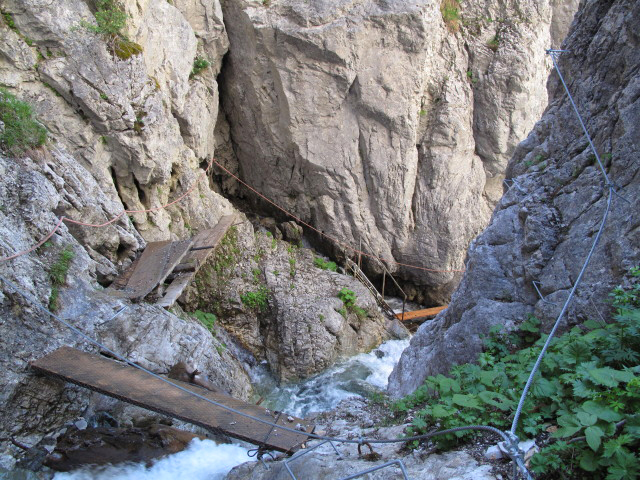 Rongg-Wasserfall-Klettersteig: Notausstieg