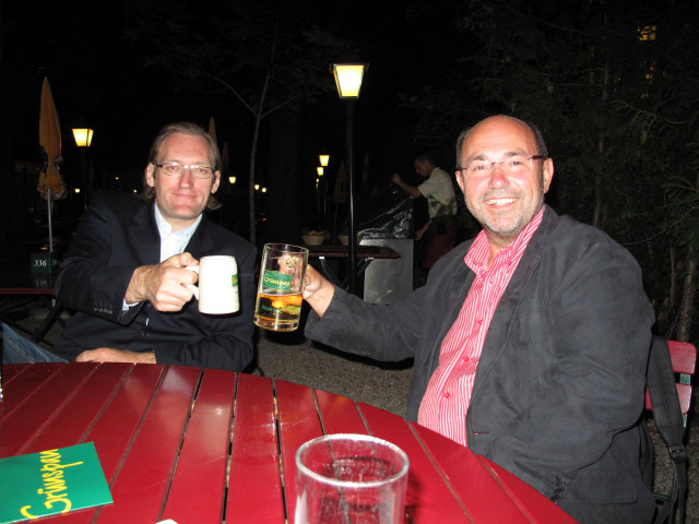 Erich und Hans-Christian in Plachutta's Grünspan