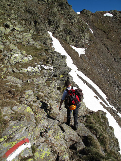 Erich auf Weg 13 zwischen Flaggerschartenhütte und Tramintal (14. Juni)