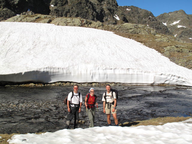 Erich, Carmen und ich beim Traminbach (14. Juni)