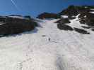 Helmut, Carmen und Erich auf Weg 13 zwischen Flaggerschartenhütte und Traminbach (14. Juni)